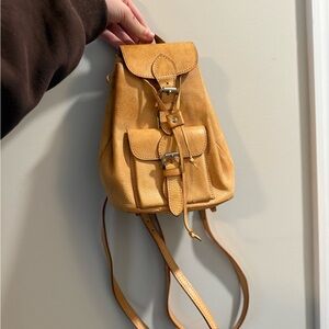Genuine Leather Mini Backpack